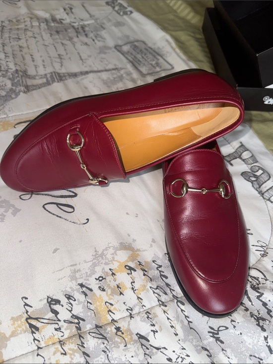Gucci Shoes - Gucci Red Leather Horsebit Loafers
